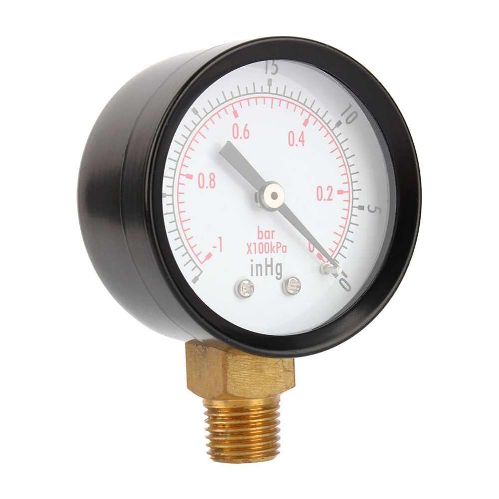 Manómetro manómetro de vacío de utilidad seca manometro acero 1/4 "NPT Mount-30HG inferior/0PSI