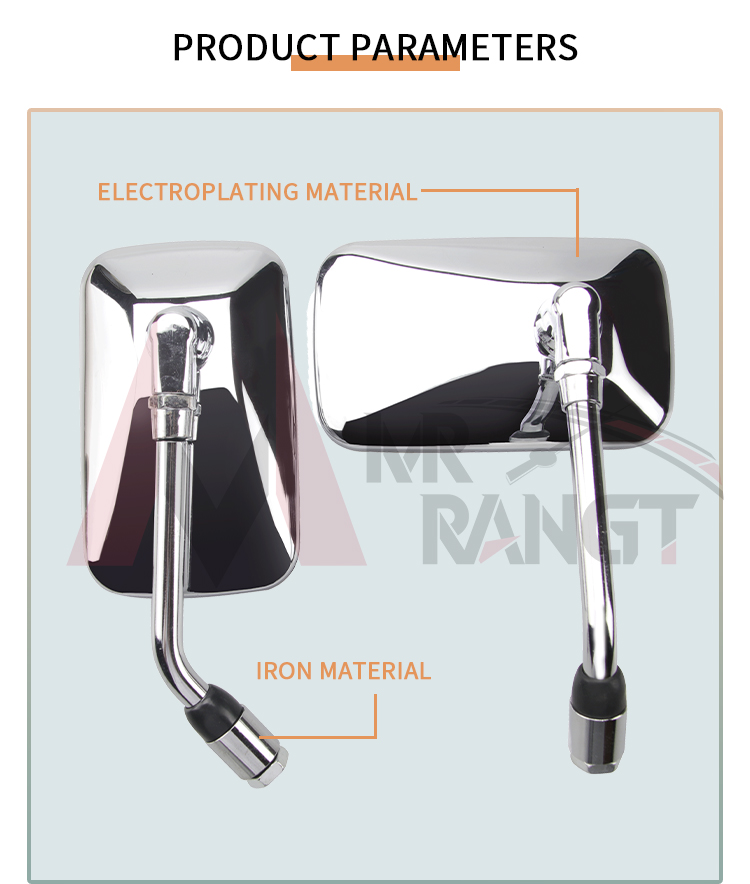 Espelhos retrovisores universais para motocicleta, 10mm, para honda kawaski vulcan yamaha ca250 steed 400 600 magna 250 750 shadow 400 750