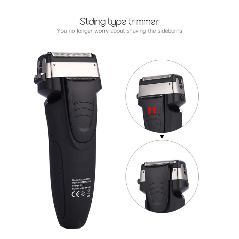 Men Rechargeable Electric Shaver Razor 3DTriple Floating Blade ...