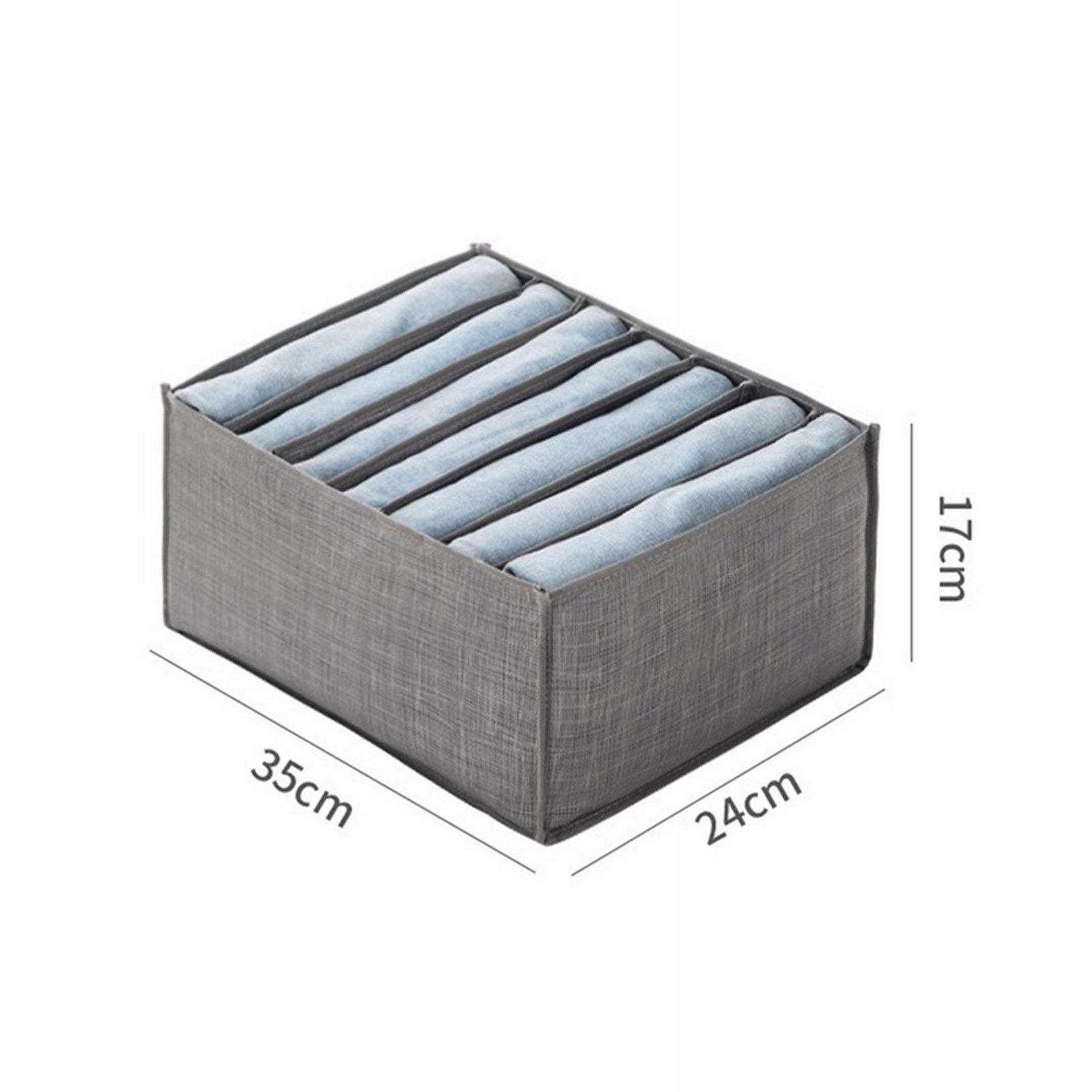 Organizador de armario para ropa interior y calcetines, caja de almacenamiento divisora para el hogar, cajón plegable: BLANCO