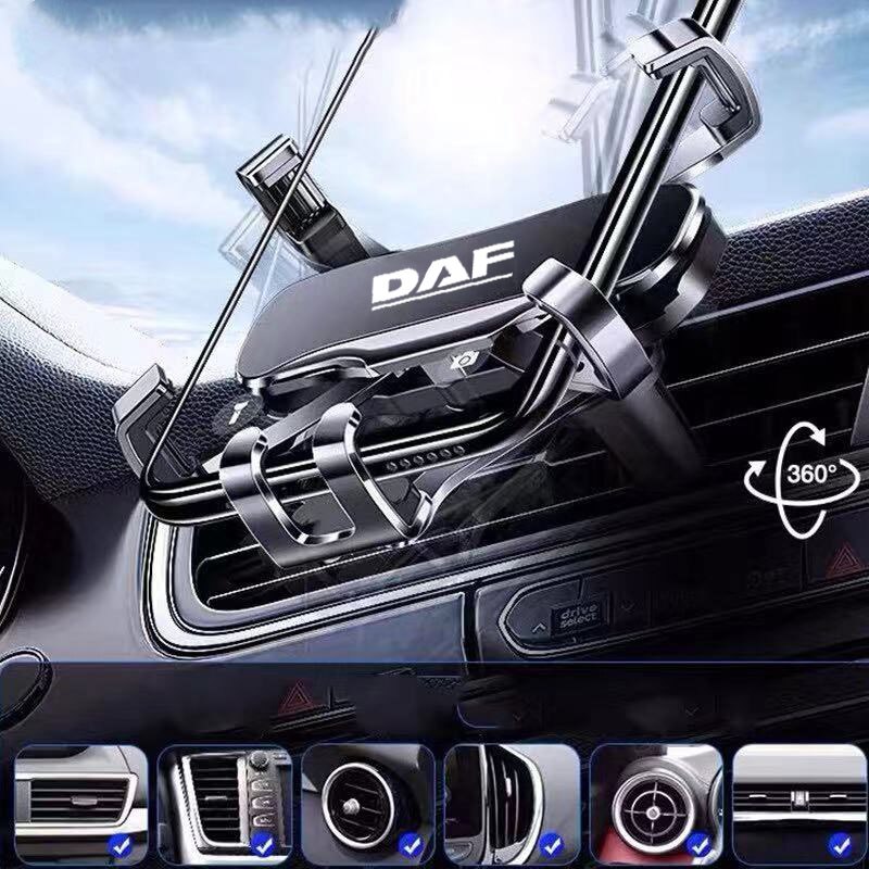 Car Phone Holder For DAF xf cf lf van Car Air Outlet Holder Gravity Phone holder Portable Bracket For Car Air Conditioner Export