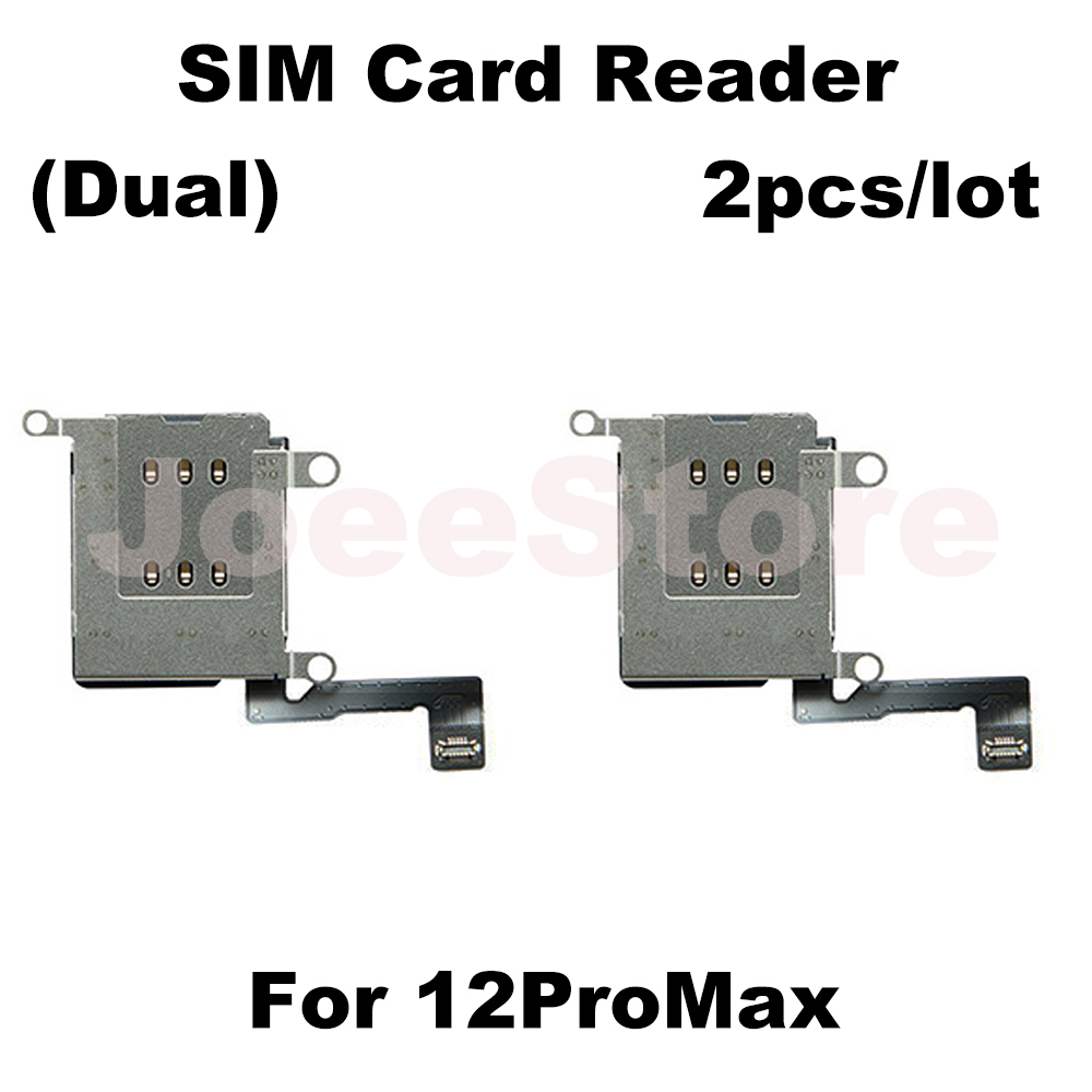 2 stuks simkaartlezer voor iphone 11 12 13 14 15 16 pro max, inclusief dual sim-kaartsleuf, interne simkaartadapter en flexkabel (vervangingsonderdelen).: Bruin