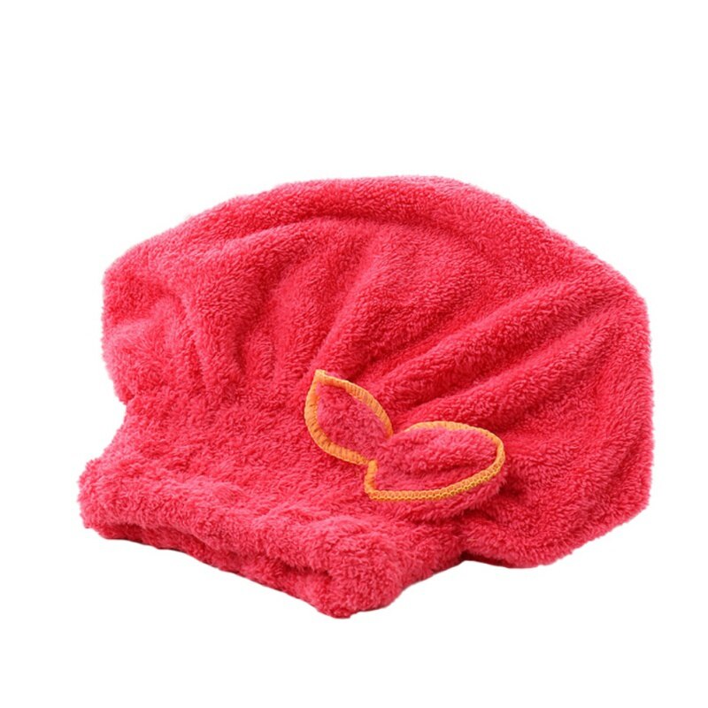 Mikrofiber badehåndklæde hår tør hurtigtørrende dame badehåndklæder blødt badehætte dame turban hoved wrap badning tilbehør til badeværelset: R