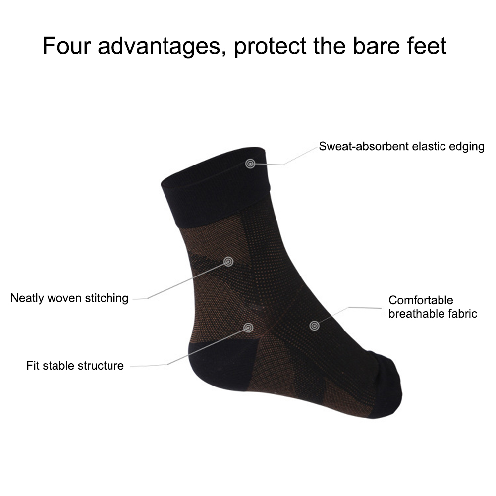 Protección para esguinces calcetines deportivos de presión de tobillo protección de tobillo de fibra de cobre calcetines protectores de tobillo mangas de compresión