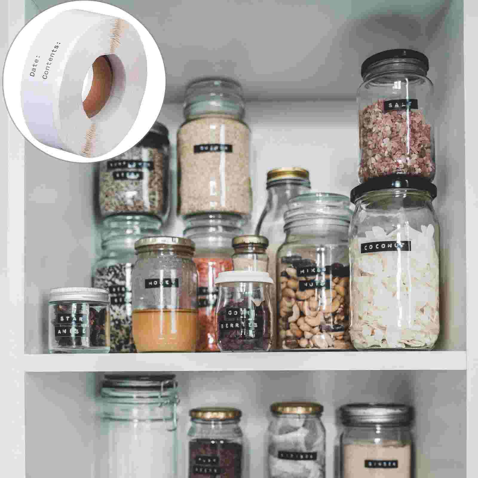 1 Roll of Category Stickers Date Contents Noting Stickers Food Classified Labels