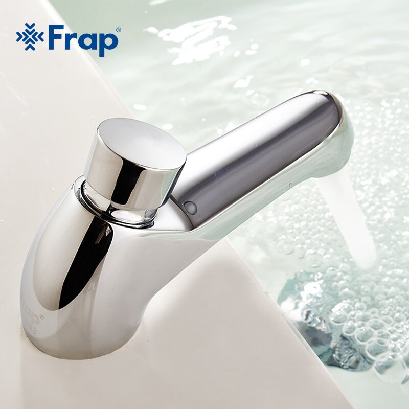 Frap Messing wastafel kraan Vertraging Enkele seconden 2 Gedoseerde Openbare Wc Touch Druk Auto Zelfsluitende Water Saving Kranen f520