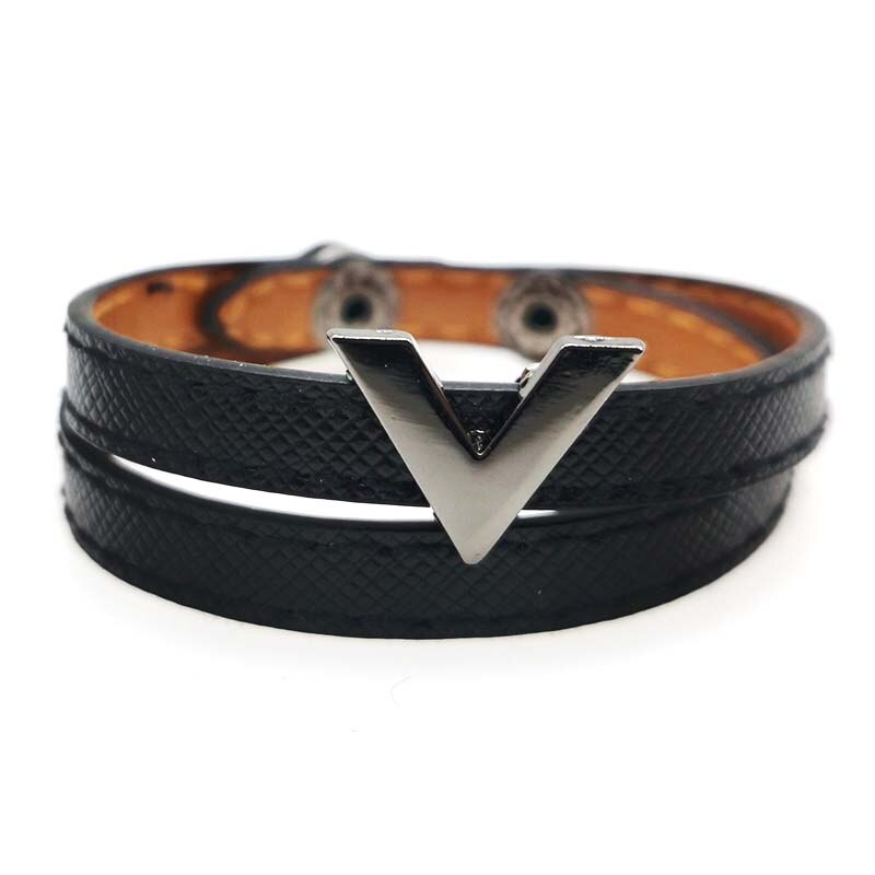 D & D LIEBE Leder Armbänder Armreif Für Frauen mehrschichtig Punk Charme Armbinde Weibliche Manschette Schmuck: 2