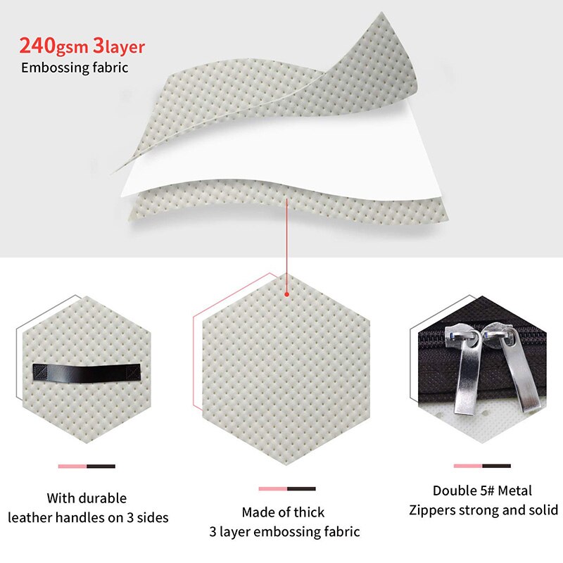 Onderbed Opbergzakken Grote-Set Van 2 Deken Kleding Organizer Container Dekbed Dekbed Dekbed Opbergtas, Ademend