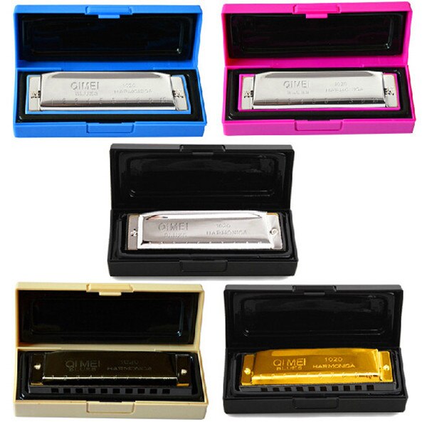 10 fori Armonica colorato C chiave Armonica rosso Diatonica Bocca Ogan Arpa Strumenti Musicali Professionale 10 Fori Armonica