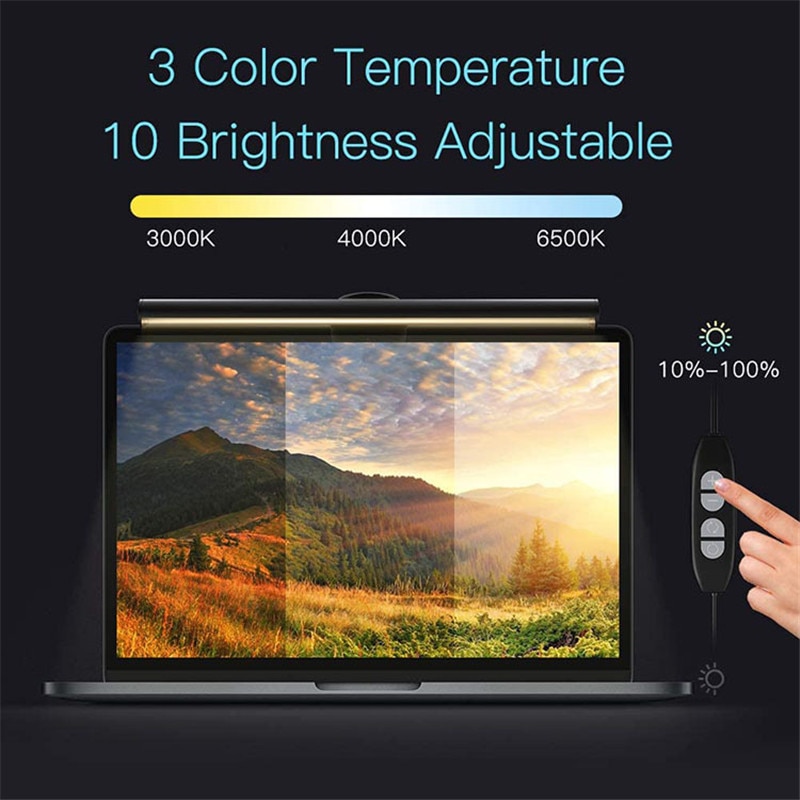 Dimmable Usb Screenbar Light Desk Lamp PC Computer Laptop Screen LCD Monitor Hanging Light For Office Reading Eye Protection