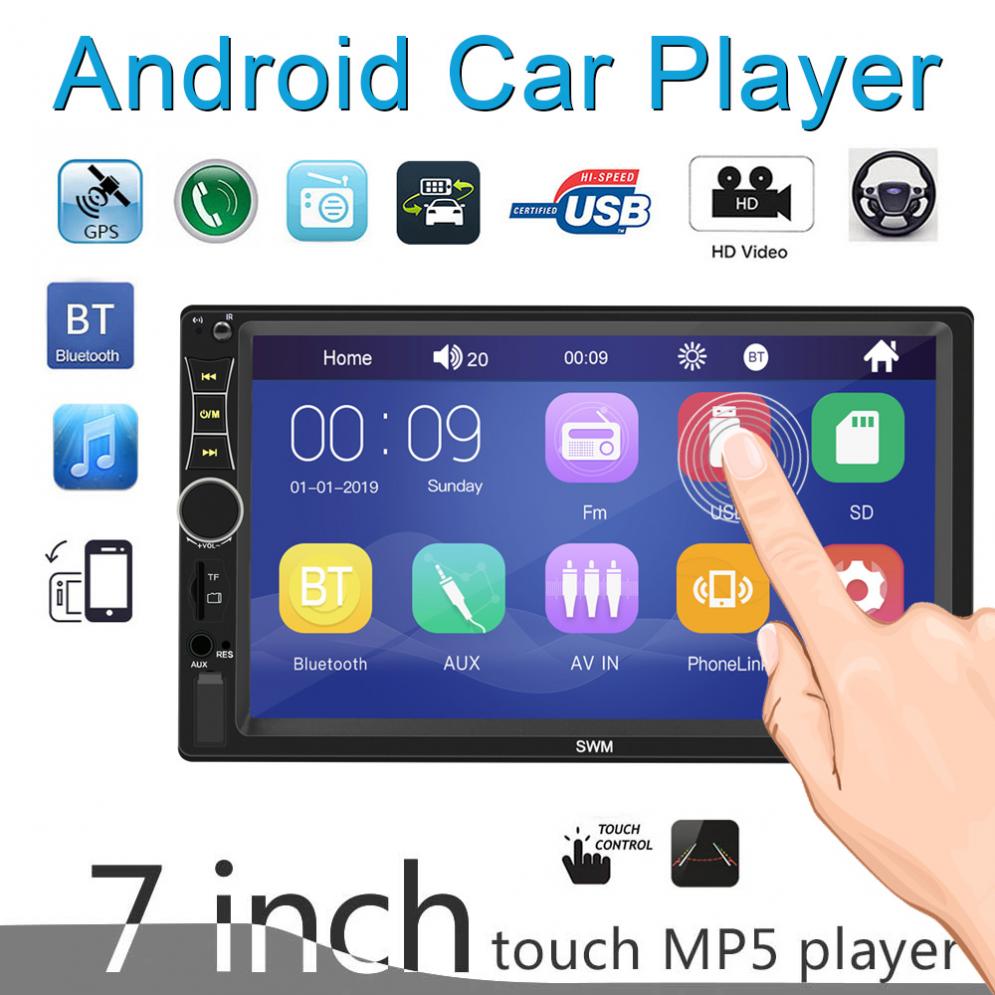 2 din Car Multimedia Player GPS Navigation with Map 7 inch HD Touch Screen Bluetooth Radio MP3 MP5 Player Radios