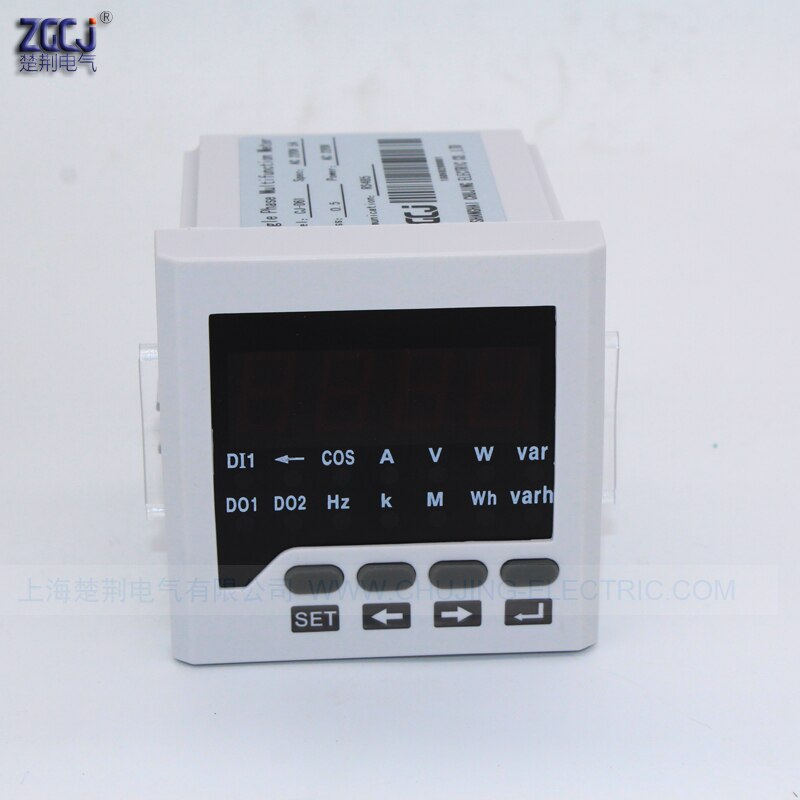 digital panel power meter with RS485 communication A V cos Hz var power actor meter Single phase multifunction power meter
