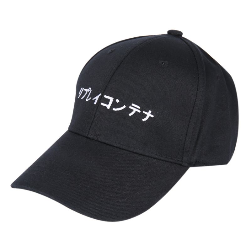 Japansk mössa broderi bomull vandringsmössa pojke flickor unisex snapback hip hop platt hatt löparkepsar