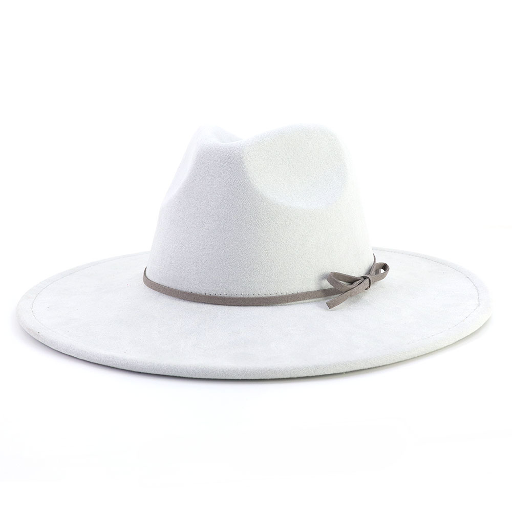 Ruskinds fedora hat med tilbehør i samme farve, dråbeformet top, bred skyggehat til mænd og kvinder, panamahat, chapeau homme, sombrero: Blandet farve