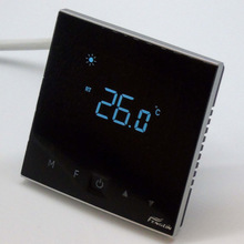 Black acrylic material water radiant heating Thermostat with valve control