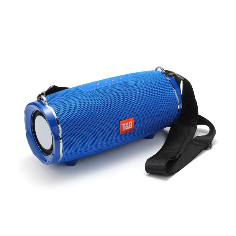 50w højeffekt bærbare bluetooth højttalere udendørs trådløs søjle subwoofer 3d stereo musik center boombox 4400 mah tf pk  tg118: Blå