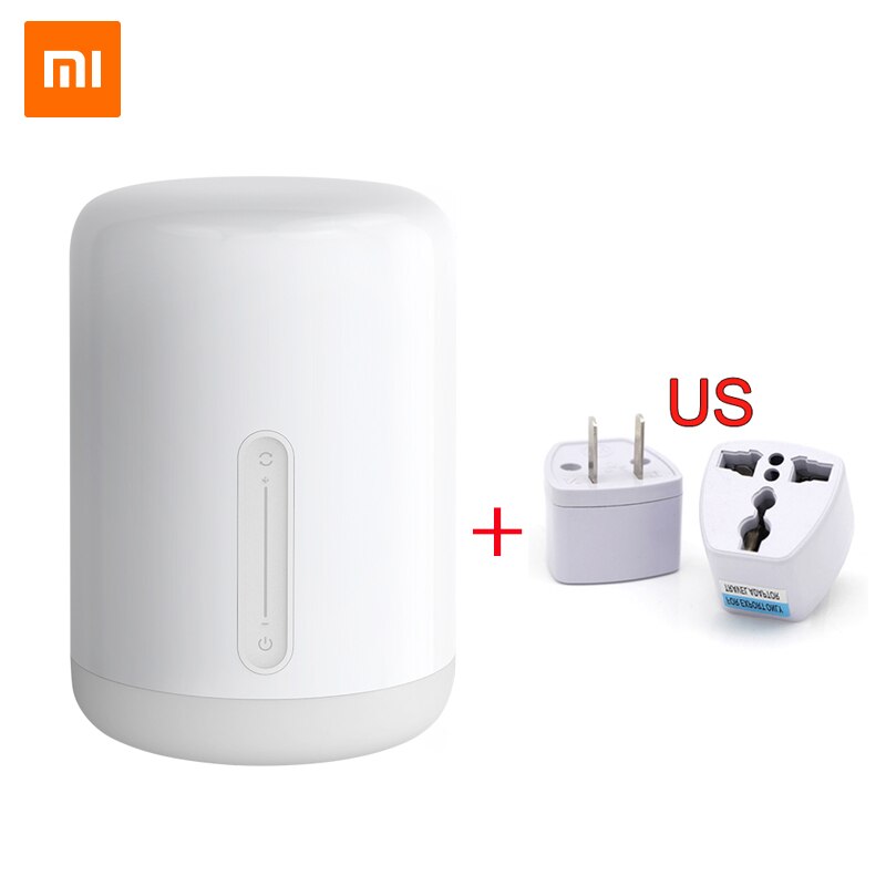 Xiaomi Norma Mijia Lampada Da Comodino 2 Luce WiFi/Bluetooth ah CONDOTTO LA Luce Intelligente Luce di Notte dell'interno Funziona con Mela HomeKit: lamp2 add US adpater