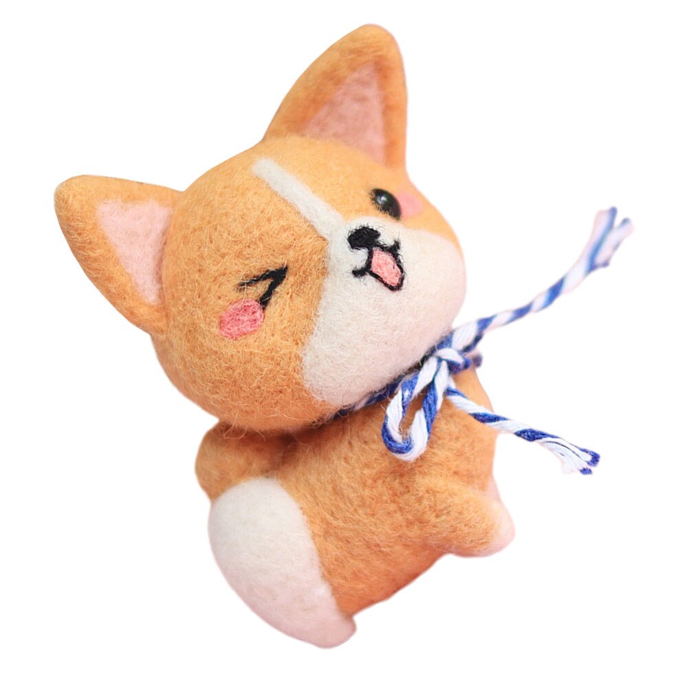 1 Set DIY Corgi Wool Felt DIY Corgi Shape Ornaments Wool Felt DIY Accessories
