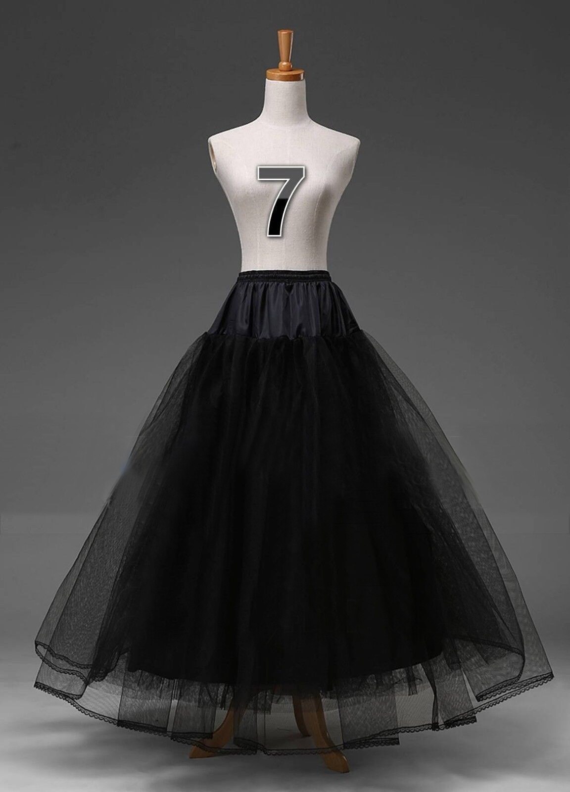 Schwarze Braut Petticoat Krinoline Unterrock Band/Hoopless/Meerjungfrau/Fishtail: 7