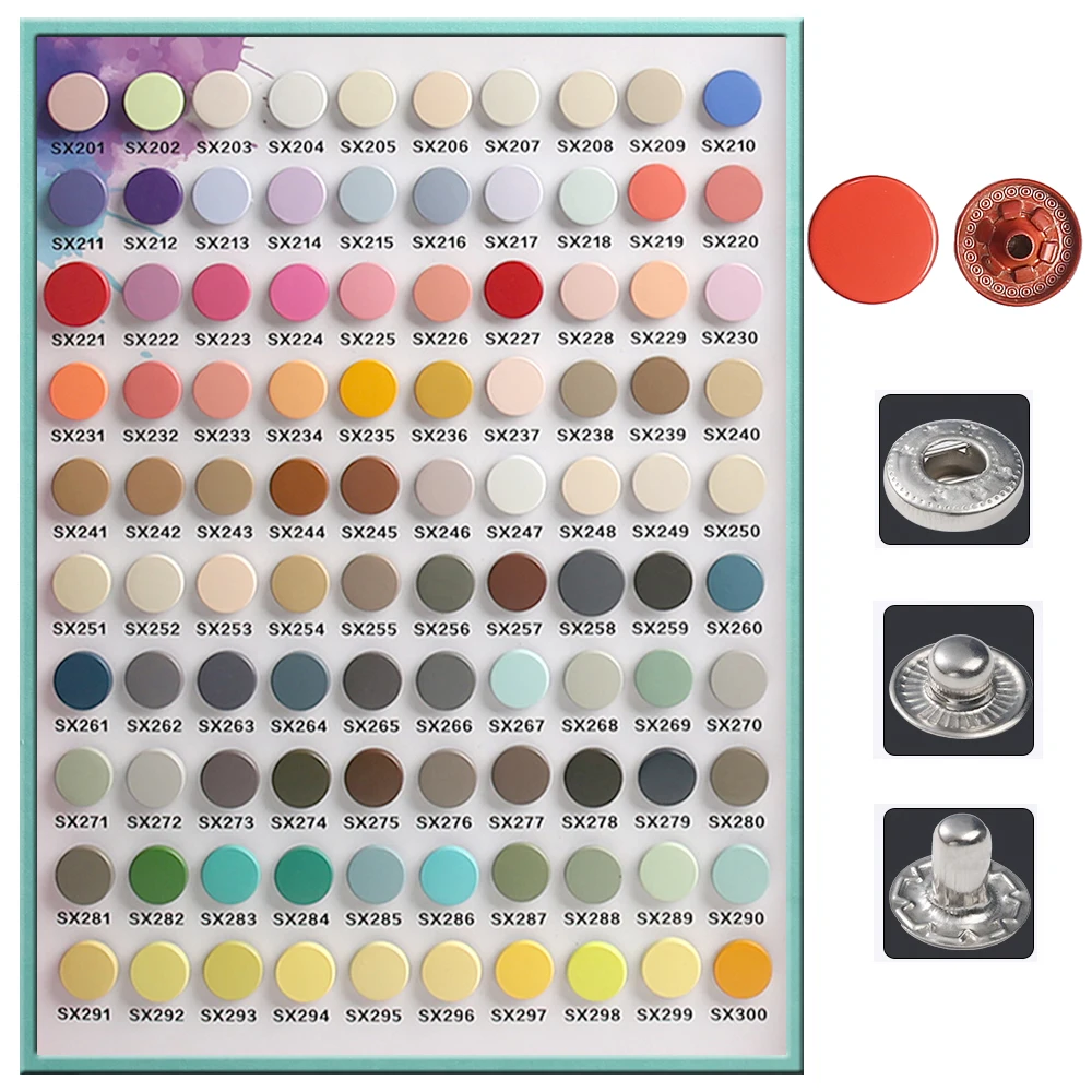 Juego de sujetadores a presión de cuero, botones redondos de Metal de 12,5/15mm, sin costura, botón de Color para ropa, chaquetas, ropa vaquera, 20 juegos, novedad