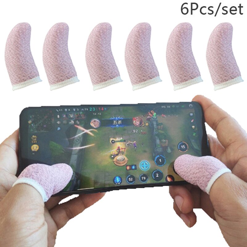 Mobiele game vingersleeve, 8 stuks, touchscreen, duimmouw, ademend, met ademende professionele gaming-afdekking, antislip en zweetbestendig, hoge gevoeligheid voor games