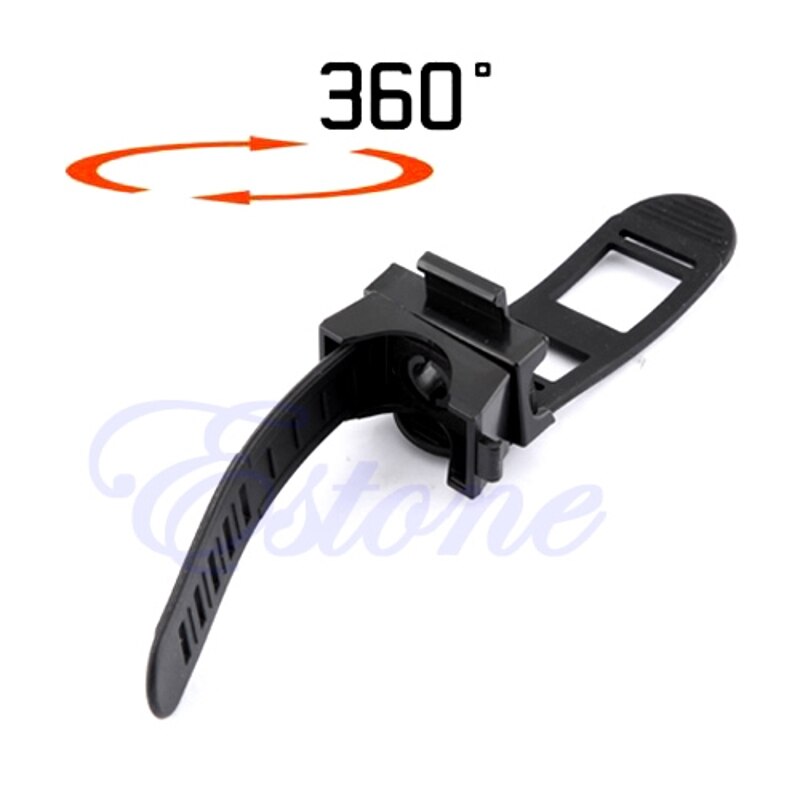 360 Degree Cycling Bicycle Bike Mount Holder Black for LED Flashlight Torch Clip