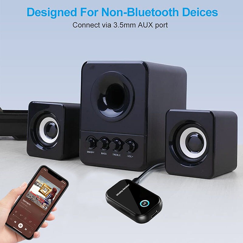 3.5mm Jack Audio Bluetooth 5.0 Receiver For Earphone Wireless Adapter Bluetooth Aux Audio Music Transfer For Headphone