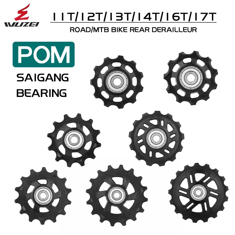 WUZEI Fahrrad Riemenscheibe Lagerbier Rad 11T 12T 13T14T15T16T17T Rennrad Führungsrad für Shimano Sram MTB Jockey Schaltwerk