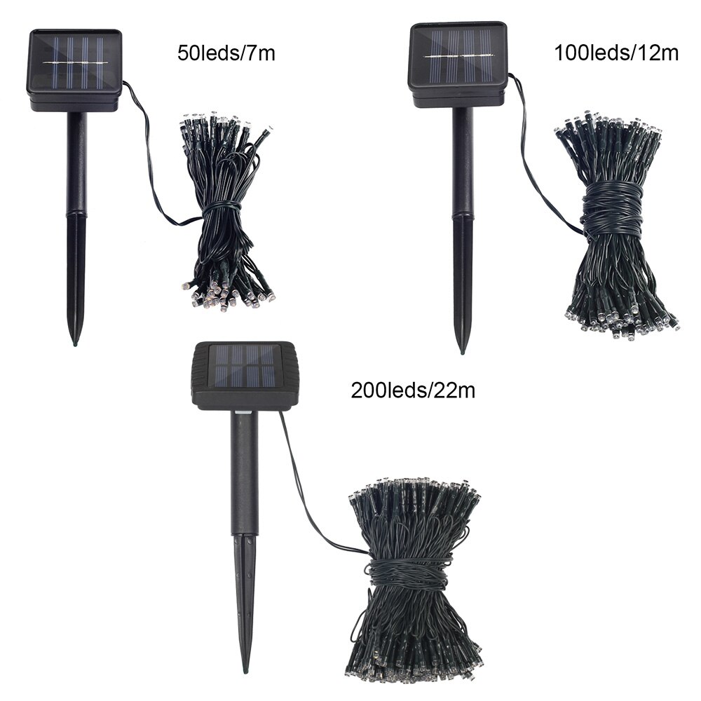 50/100/200 LED String Lights Outdoor Christmas Solar String Fairy Lights For Party Street Garlands Solar Chrismas Light