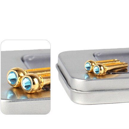 Cuerdas de guitarra acústica, pines de puente de latón, accesorios de cuerda de cono fijo, 1 ud.: Azul cielo