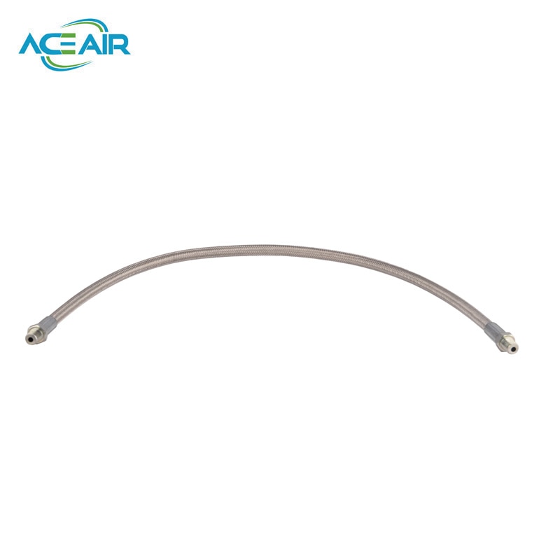 High Pressure Tube HP stainless steel braided Hoses 300bar/4500psi 1/8NPT Male Connection 60cm Long