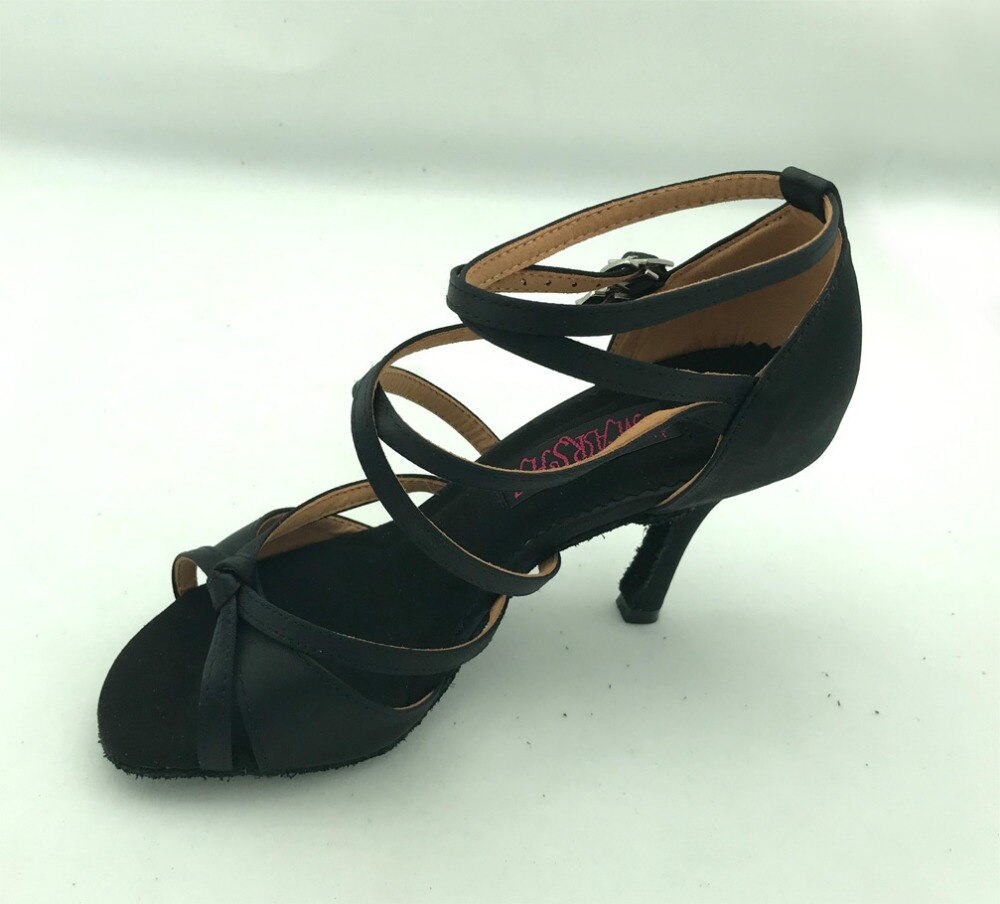 Nueva para mujer zapatos de baile latino baile salsa zapatos para tango y boda zapatos 6209BLK