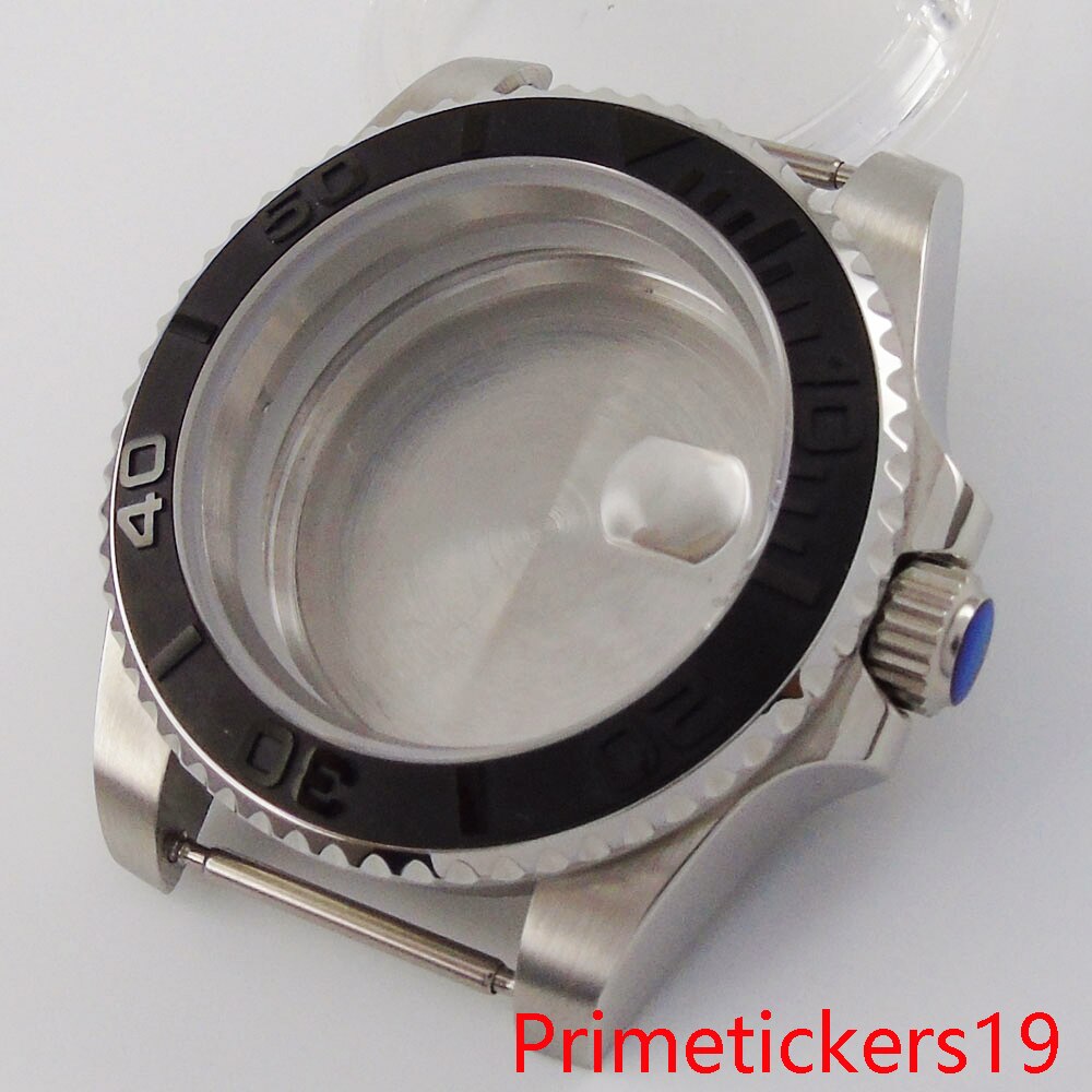 BLIGER men watch case fit NH35 sapphire stainless steel top automatic movement: H