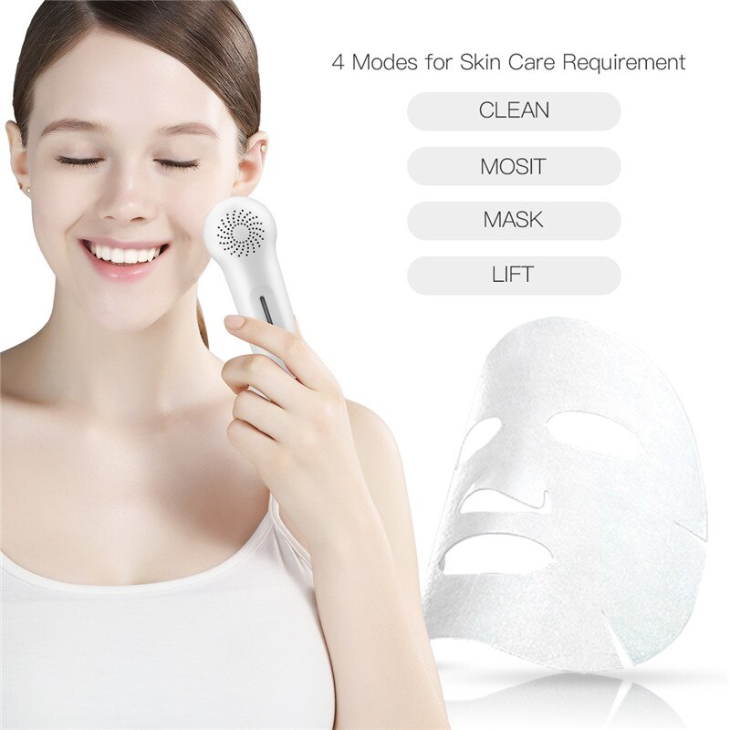 LED Photon Kalt Hammer ems Ultraschall Vibration Gesichts Massagegerät Licht Therapie Schönheit Bar Nano Gesicht Spritze Feuchtigkeitsspendende Dampfer