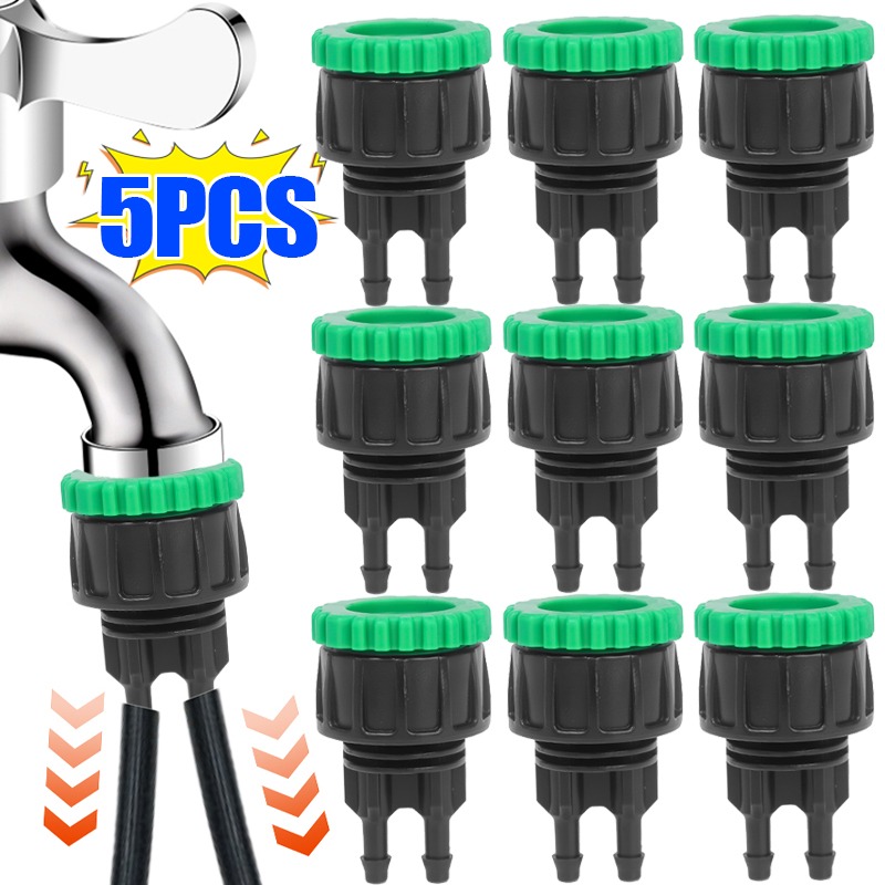5/1 Stuks Kraan Adapter 2 Way Splitter Boerderij Druppelirrigatie Slang Connector Tuin Plant Bloem Bed Water Irrigatie Accessoires