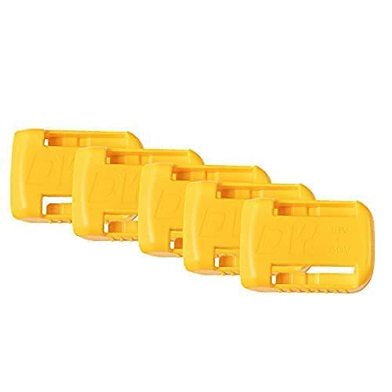 5 Packs Batterij Houder Dock Mounts Voor Dewalt 20V 60V Batterij, wandpaneel Plank Riem Clip Organizer Protector: Default Title