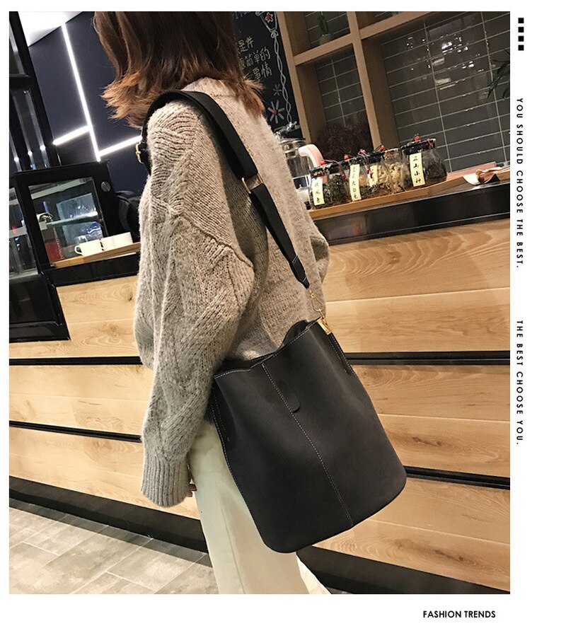 Dames schoudertassen handtassen dames scrub dagelijkse reis crossbody tas meisjes tassen dames handtassen emmer  b053