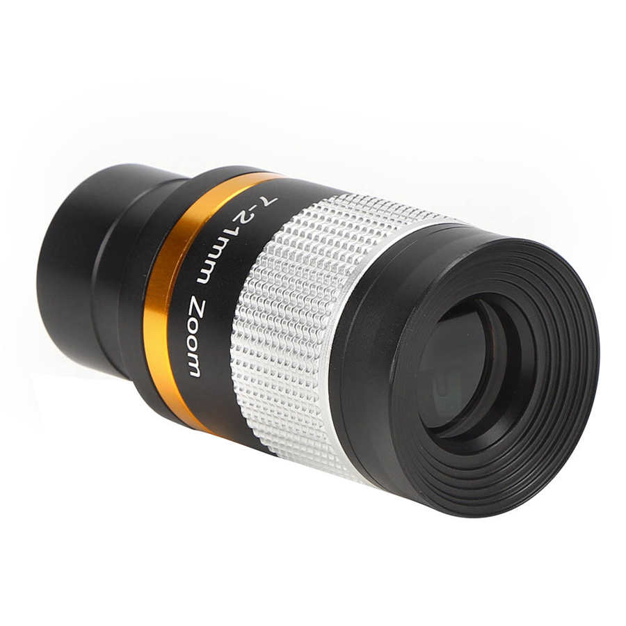 Coating Astronomische Telescoop 7-21Mm Continue Zoom Oculair 1.25 Inch/31.7 Mm Zilver