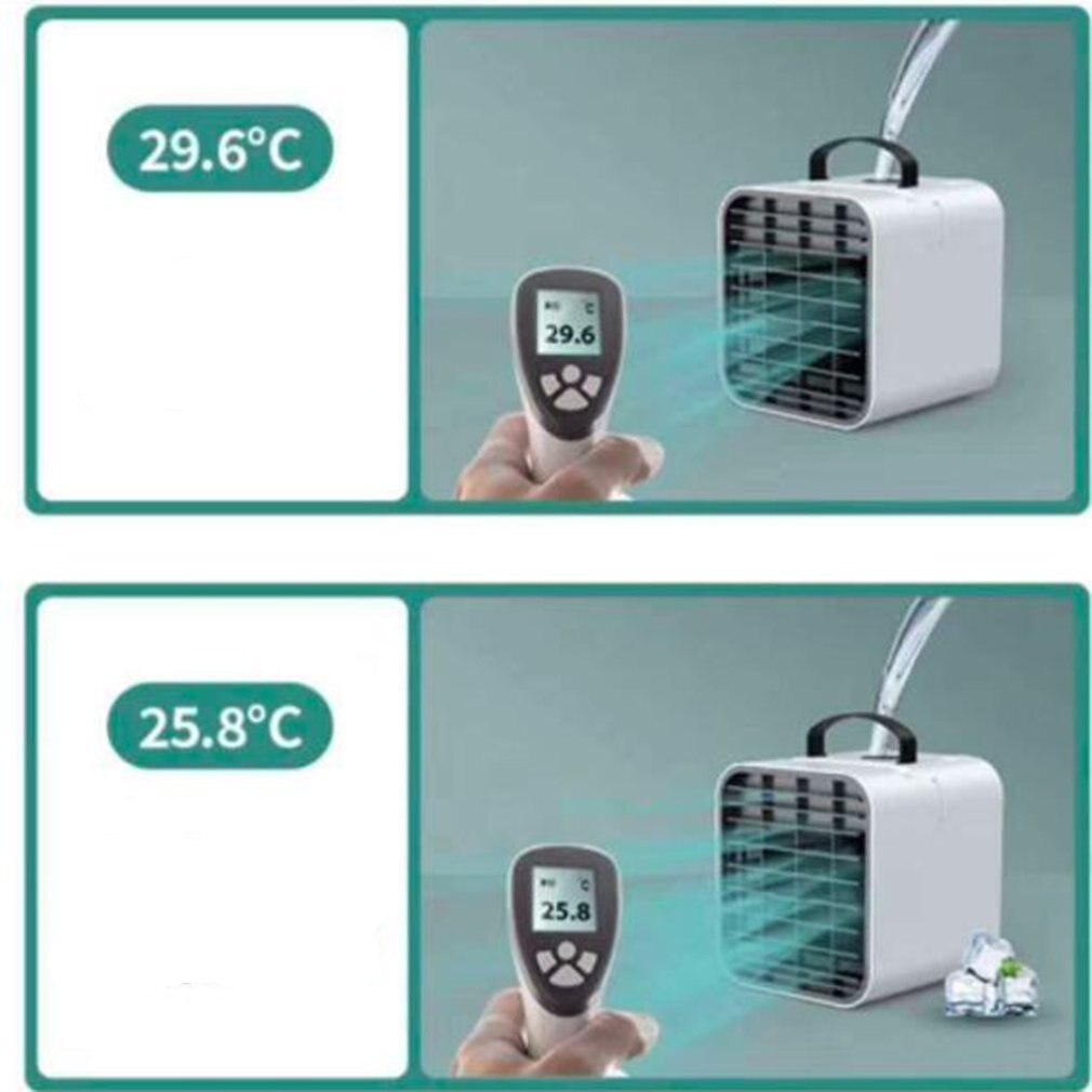 Nano-ice mist, turbina enfriadora de enfriamiento rápido, recolección de viento, giro de plástico con forma de despertador, atomización ultrasónica