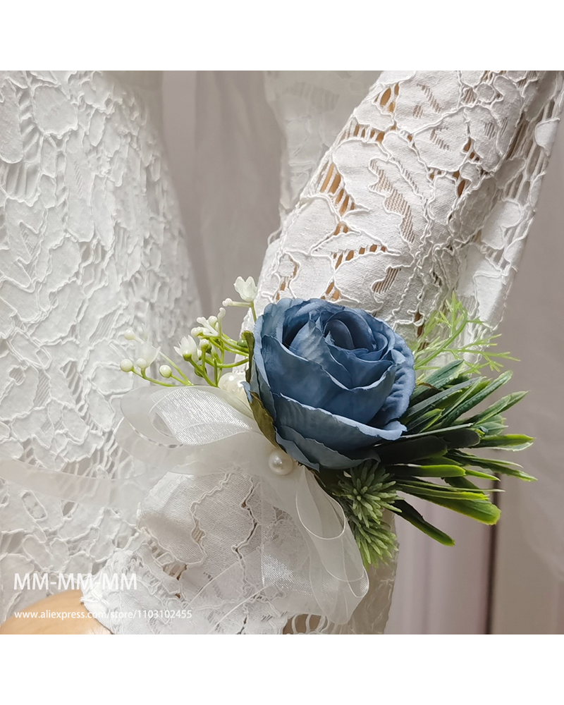 MM Boutonniere und Taillen-Corsage-Set für Hochzeit für Mann, Bräutigam, Trauzeuge, Seidenblumendekoration, Hochzeitsaccessoires