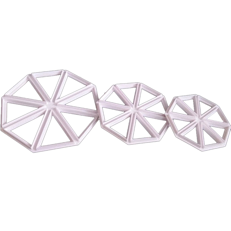 Cortador de pasteles con forma de bandera triangular, molde para galletas, Fondant, Chocolates, herramientas de decoración de sellos, pastelería para hornear de cocina, 3 unids/set por juego