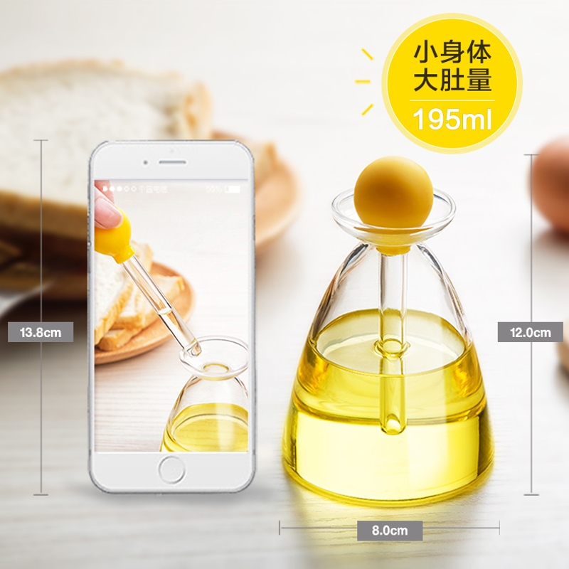 Squeeze Soy Sauce Vinegar Olive oil Cruet jar Crystal glass precision kitchen sauce pot Borosilicate glass Seasoning bottle