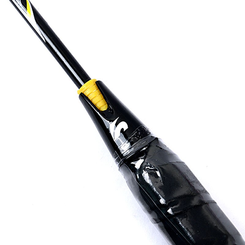 HENBOO 1 pair Badminton Racket Standard Iron Alloy Training Racket Carbon Badminton Ultralight Fiber Grips