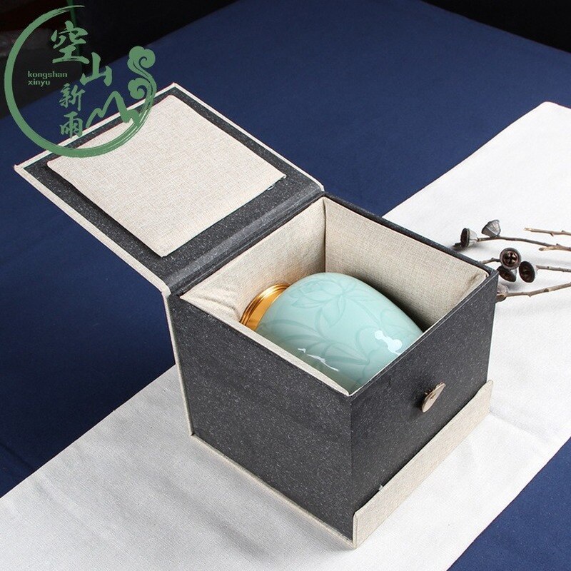 Funeral Urns for Human Ashes Cremation Urns Container for Ashes Ceramic Pet Urn Tea Storage Tin 1000ml Dog Memorial Urn