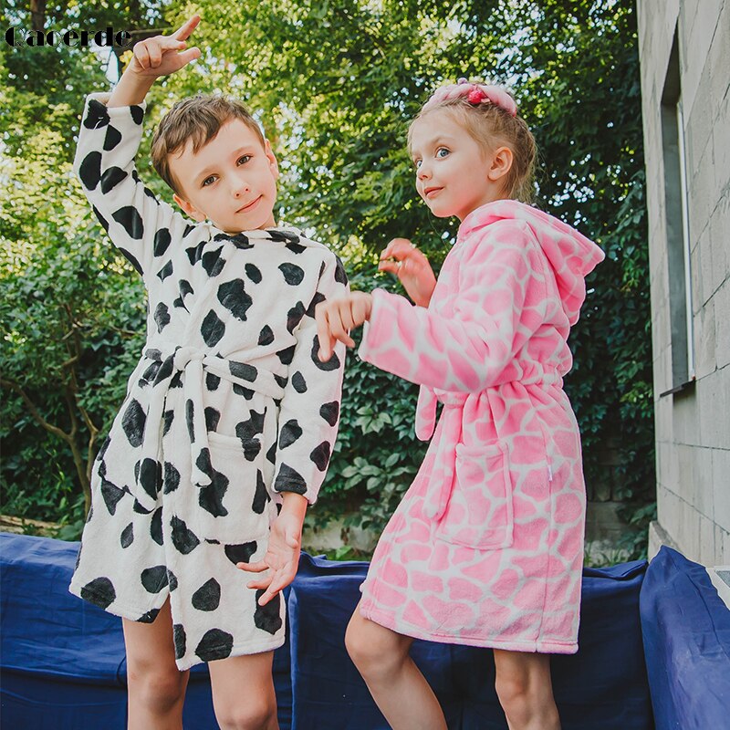 Kinderen Badjassen Flanel Winter Kinderen Nachtkleding Badjas Baby Pijamas Nachtjapon Voor Jongens Meisjes Pyjama 10-2 Jaar Baby kleding