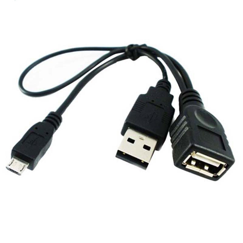 Micro USB 2.0 5 Pin Host OTG Kabel Met USB Power Mannelijke vrouw Voor Mobiele Telefoon Tablet PC mobiele telefoon externe U disk reader kabel