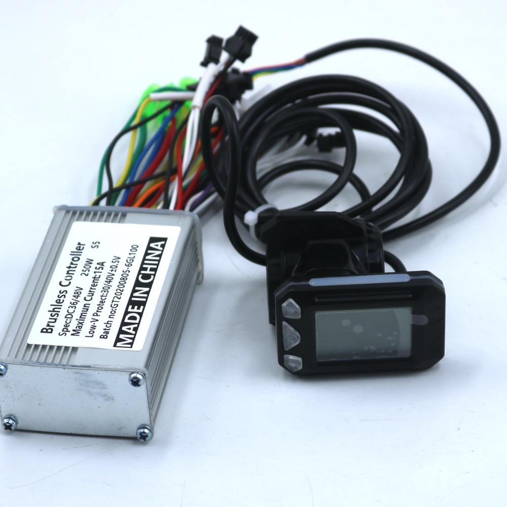 Greentime 24/36V/48V 250W Bldc Motor Controller E-Bike Scooter Brushless Speed Driver en S5 Lcd Display