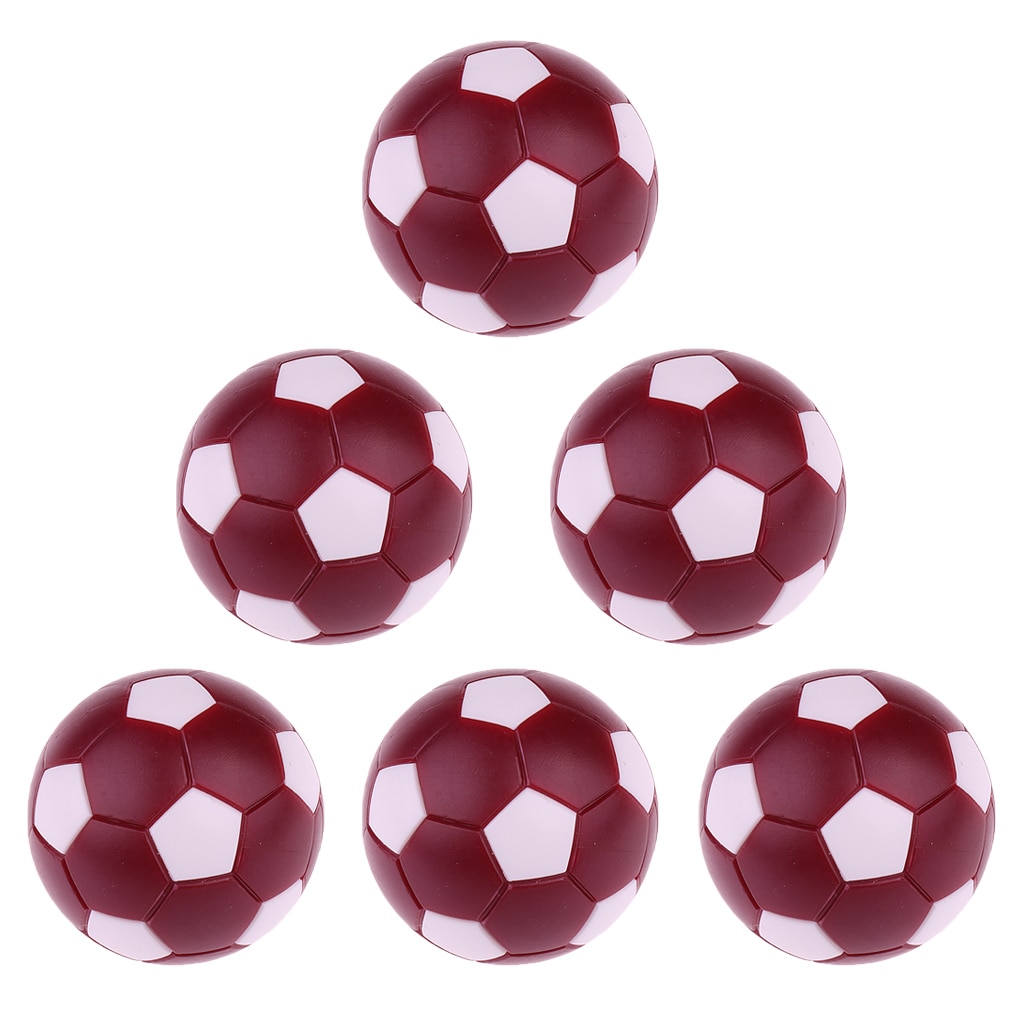 6 Pieces Foosball Table Football Round Indoor Games Plastic Soccer Balls for Foosball Machine Fussball Sport 36mm