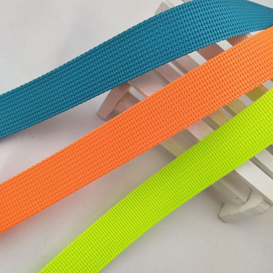 50 Yards 25mm 1" Width Nylon Webbing Strapping Ribbon Sewing Tape Backpack Belt Bag Clothing DIY Garment Strap 1mm Thickness
