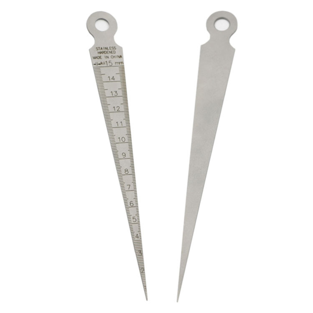 1-15mm Stainless Steel Hole Gap Inspection Taper Gauge Ruler Metric Measure Tool